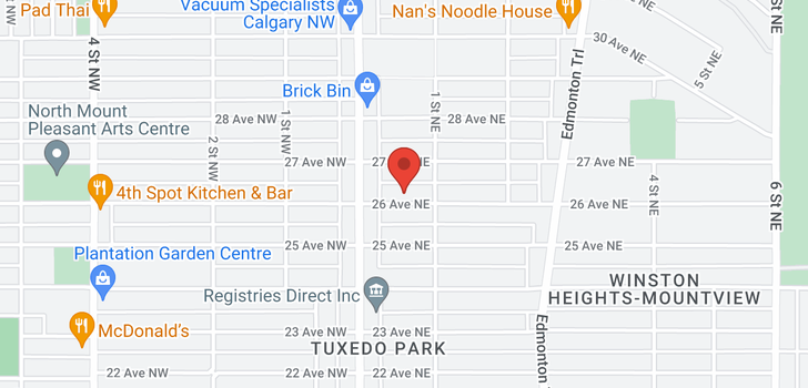 map of 130 and 124 26 Avenue NE